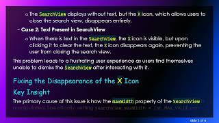 Resolving the Disappearance of the X Icon in SearchView During Screen Rotation on Android