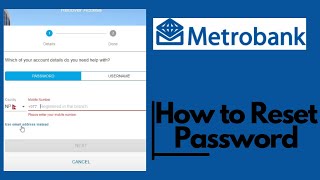 Reset Metrobank Password Online | Recover Metro Bank Login Password 2021