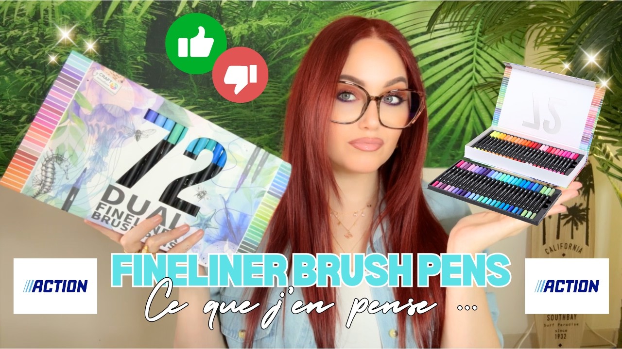 Je teste les Fineliner Brush Pens de chez Action 🎨🖍️✨