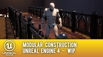UE4 Modular Construction Blueprint - Fence and Floor - Tutorial in description