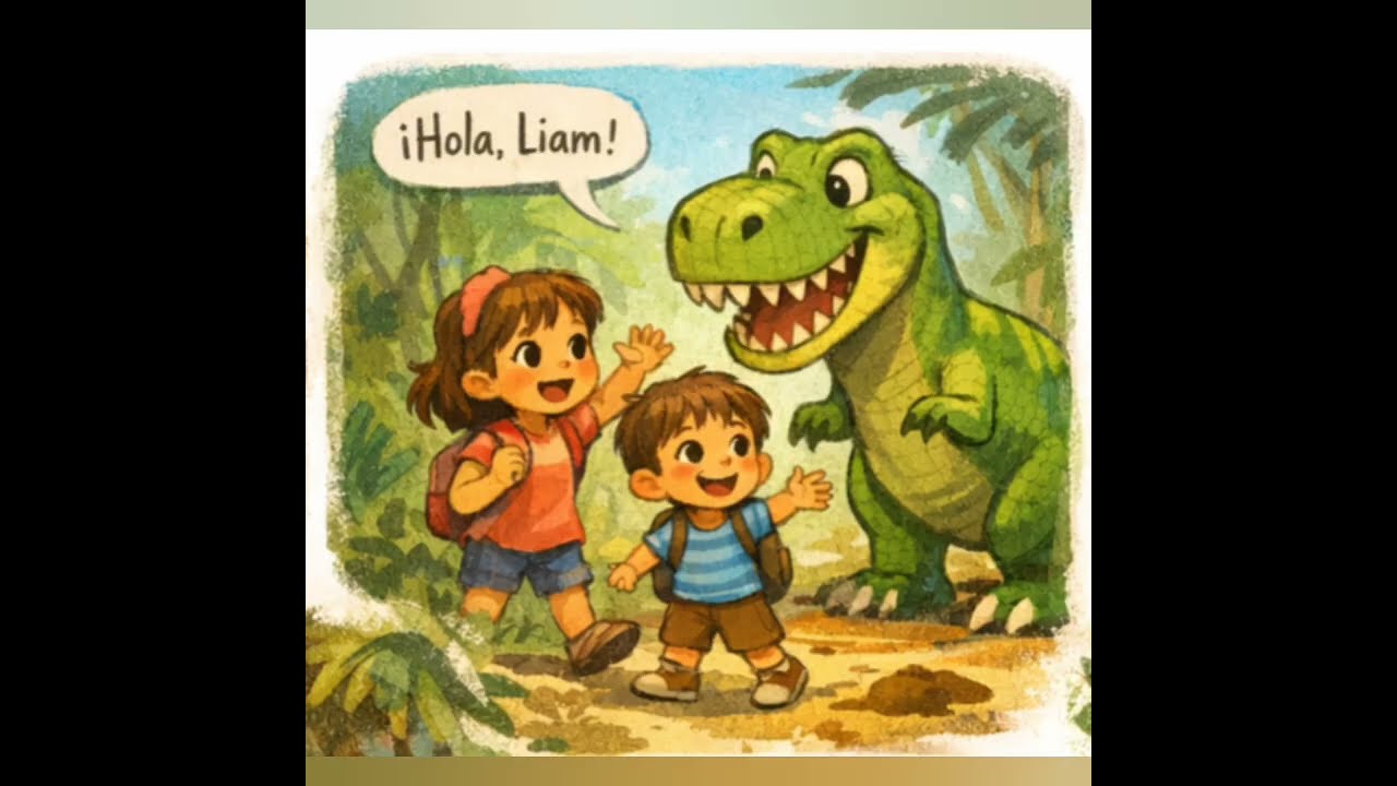 El pequeño Liam y sus aventuras con los dinosaurios, Cuento infantil