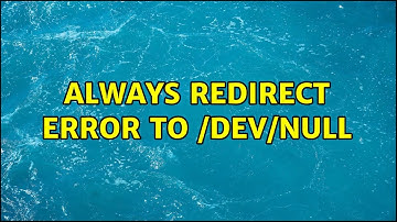 Unix & Linux: Always redirect error to /dev/null