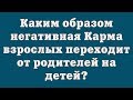 Каким образом негативная Карма взрослых переходит от родителей на детей?