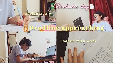 “Realistic College Vlog 🎀| Finishing My Assignments & PPTs Before Deadline 😭📚”