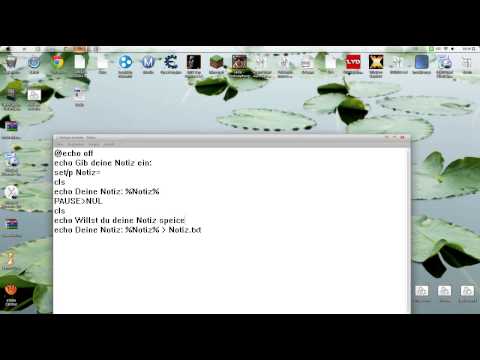 Batch Tutorial #7 Notizen Erstellen German