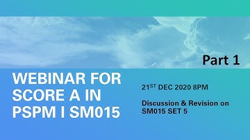 PART 1 Webinar Score A in PSPM I SM015 (SET 5)