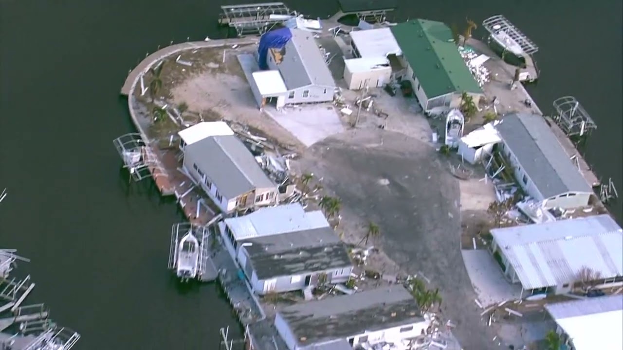 Aerial View of Hurricane Ian damage on Pine Island and Matlacha YouTube