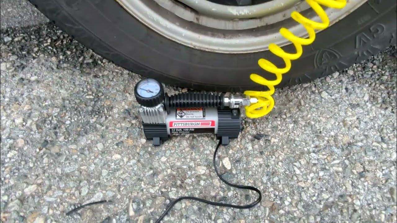 PITTSBURGH AUTOMOTIVE 12V 100 PSI High Volume Air Inflator In Action