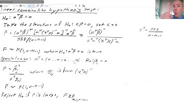 tests on linear combinations of coefficients