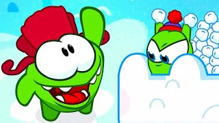 Om Nom Stories 💚 Snowball fight 💚 Nibble Nom 💚 Funny Cartoons For Kids