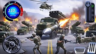 US Army Cargo Truck Driving Games 3D - US Army Attack Enemy Base Camp 3D - Android Gameplay screenshot 2