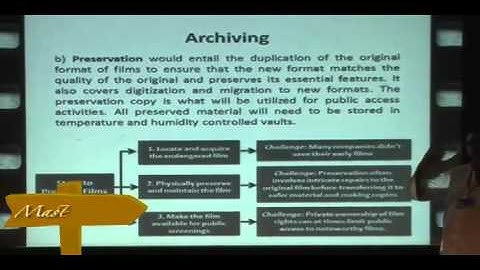 Master Class on film preservation, restoration & digital archiving