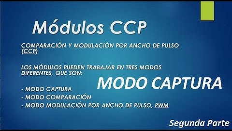 Módulos CCP - MODO CAPTURA