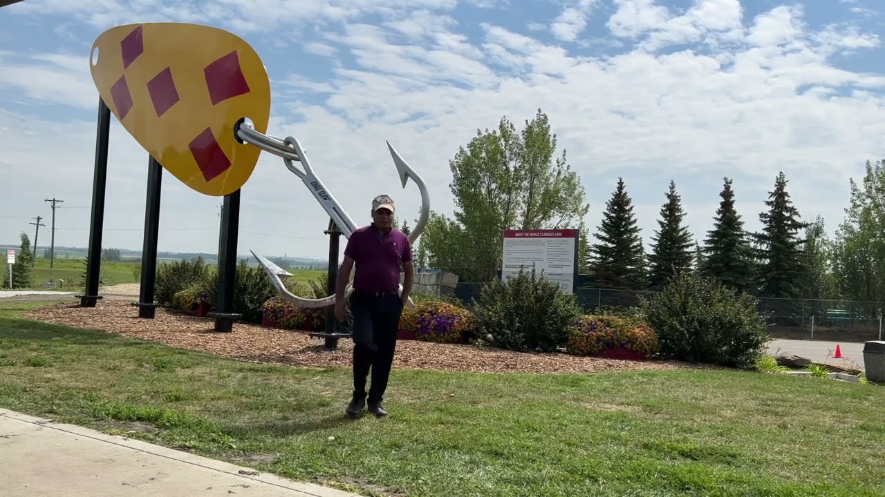 World's Largest Fishing Lure in Lacombe, Alberta Canada 