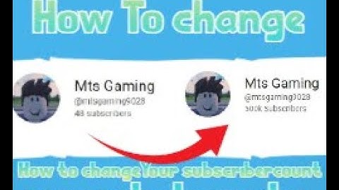 How to change your subscriber count With inspect elements