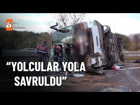 Bolu'da feci kaza. Seyir halinde uyudu: 3 kişi öldü! - atv Haber 7 Kasım 2022
