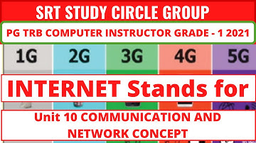 INTERNET Stands for PGTRB Computer Instructor Grade I 2021 SRT Study Circle Group
