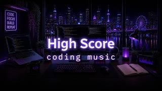 High Score Coding Music 🕹️ 1 Hour Energetic Melodic Retrowave for Coding & Productivity