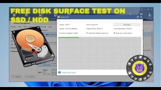 Check SSD / HDD for Bad Sectors | Free Disk Surface Test | Minitool Partition Wizard | Easy steps screenshot 1