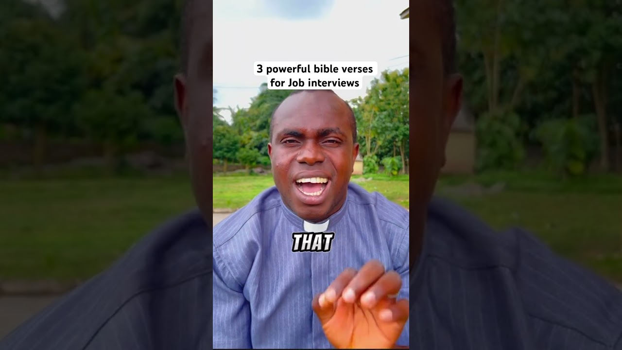 3 Bible verses for Job interview. 