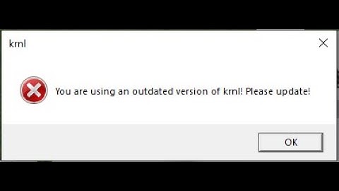 KRNL Outdated Version Error Fixed Roblox