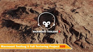 Marmoset Toolbag 5 Photorealistic Mountain Fluvial Terrain Turntable Of Texturing Project 020