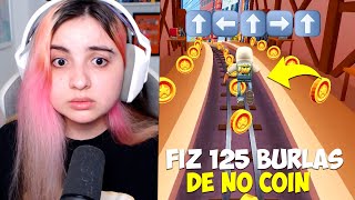 FIZ 125 BURLAS de NO COIN em 1 VÍDEO no SUBWAY SURFERS!! DESAFIO IMPOSSIVEL KKKK