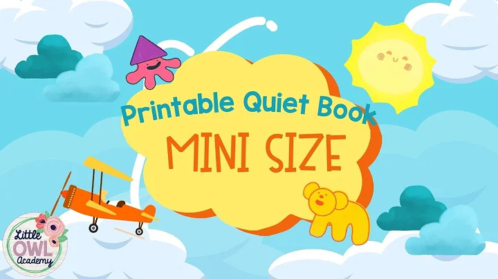 Printable Quiet Book- Mini Size