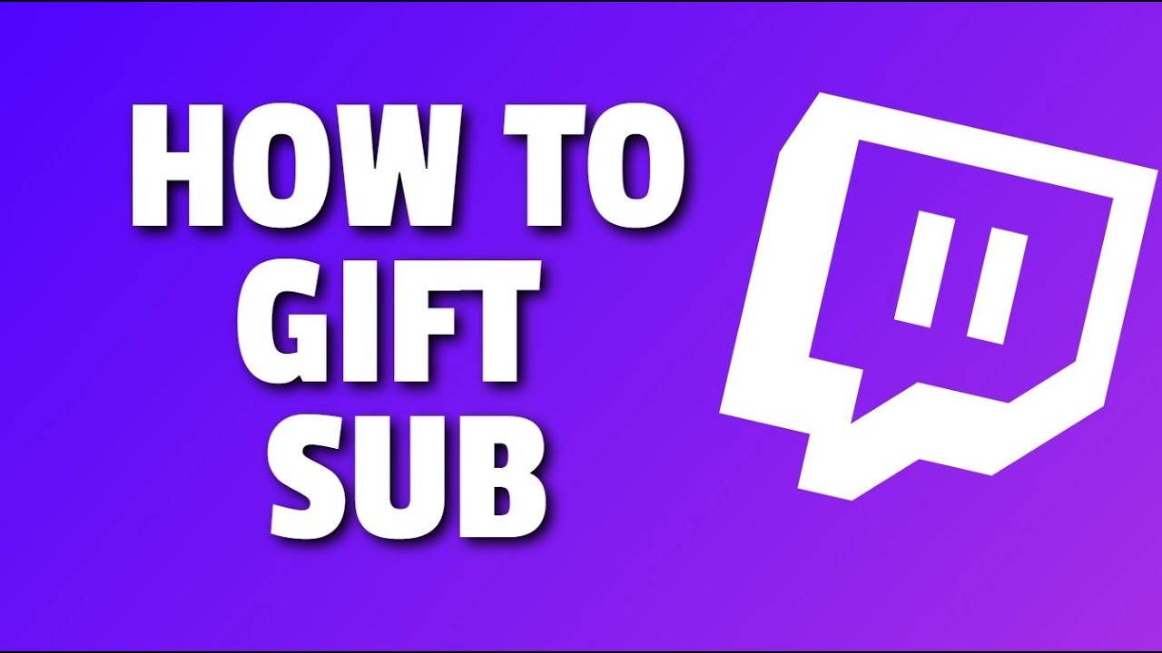 How To Gift A SUB On TWITCH YouTube