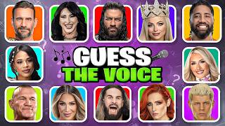 Guess the Voices of 36 Most Famous WWE Superstars 🎤🤔✅ Roman Reigns, CM Punk, Rhea Ripley, Liv Morgan screenshot 4