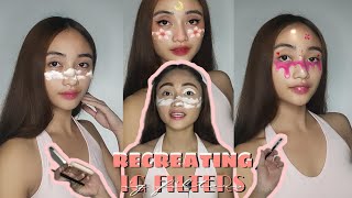 Recreating Instagram Filters in Real Life using Makeup || ft. Lazada Face Paint