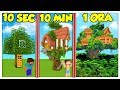 CASA SULL’ALBERO DA 10 SECONDI CONTRO 10 MINUTI VS 1 ORA! - Minecraft ITA