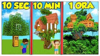 CASA SULL’ALBERO DA 10 SECONDI CONTRO 10 MINUTI VS 1 ORA!  Minecraft ITA