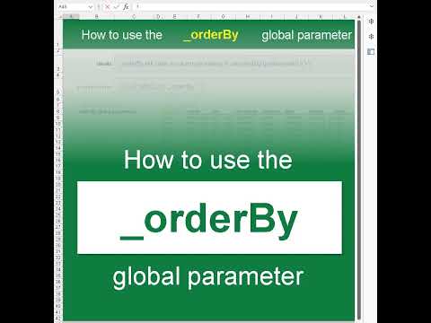 Cryptosheets Global Parameters for Excel & Google Sheets Custom Function Formulas - _orderBy