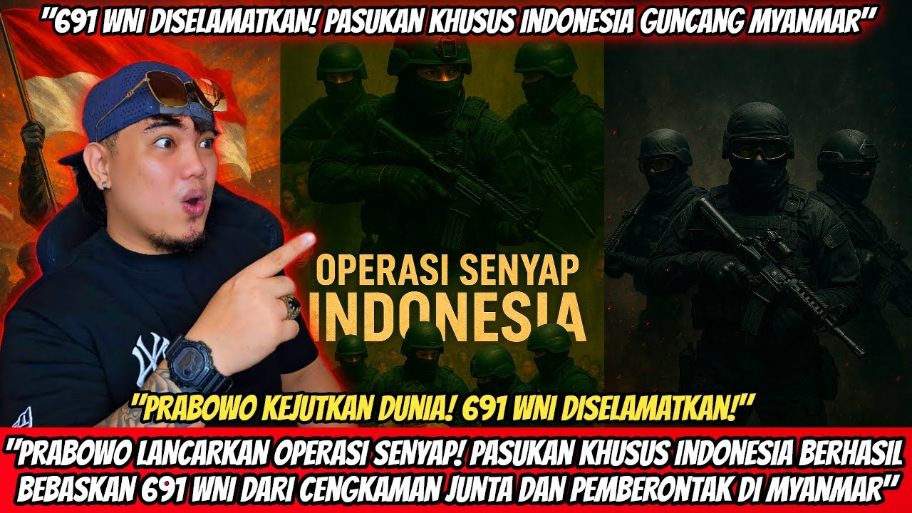 "PRABOWO LANCARKAN OPERASI SENYAP! Pasukan Khusus Bebaskan 691 WNI dari Junta & Pemberontak Myanmar"