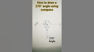 how to draw a 270° degree angle using compass#easy#viral#geometric#construction#drawing#math tricks
