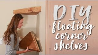 DIY Floating Corner Shelves