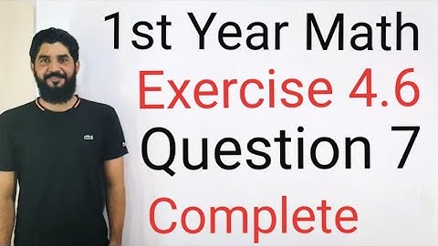 Class 11 Math Exercise 4.6 Q7 | Complete Solution | Simple & Quick Method Explained | Muhammad Hilal