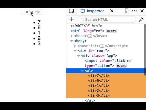 List DOM update using index