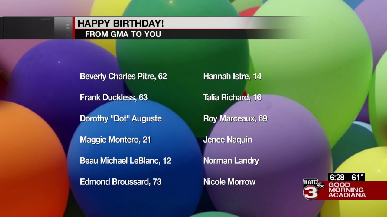 Today s birthdays 10 25 19 youtube