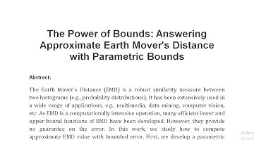 The Power of Bounds Answering Approximate Earth Mover