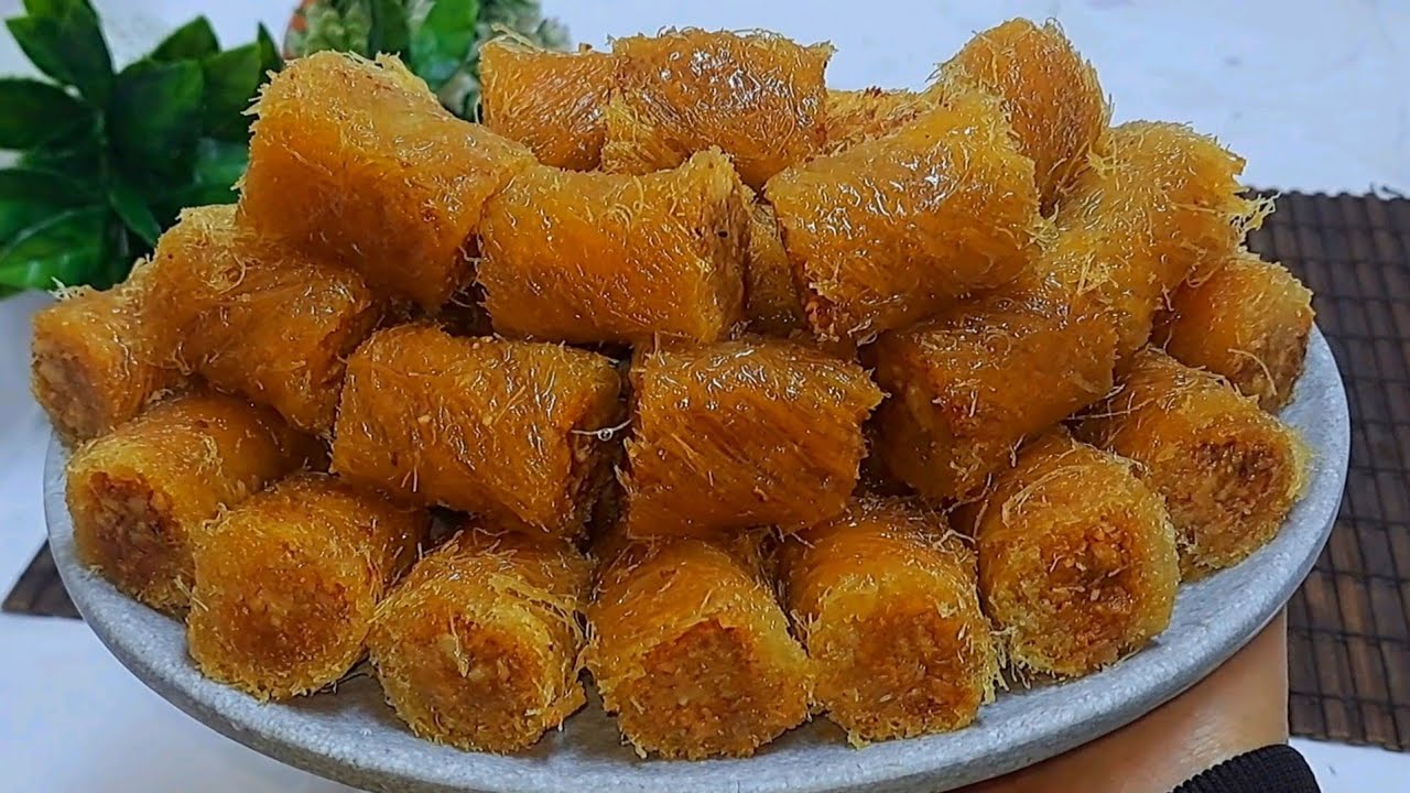 اصابع الكنافه  محشيه بكل احترافيه❗️ف 5 دقايق بس هتعمليها هتنبهري بجمالها❗️وشكل ينافس اكبر حلواني👌