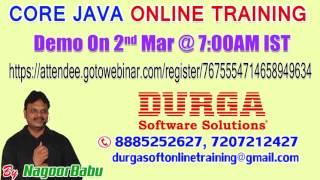 Famous Core Java Online Training by Nagoor Babu Demo On 2nd March 7:00AM IST Wealth
