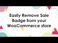 Easily remove sale badge from your woocommerce store