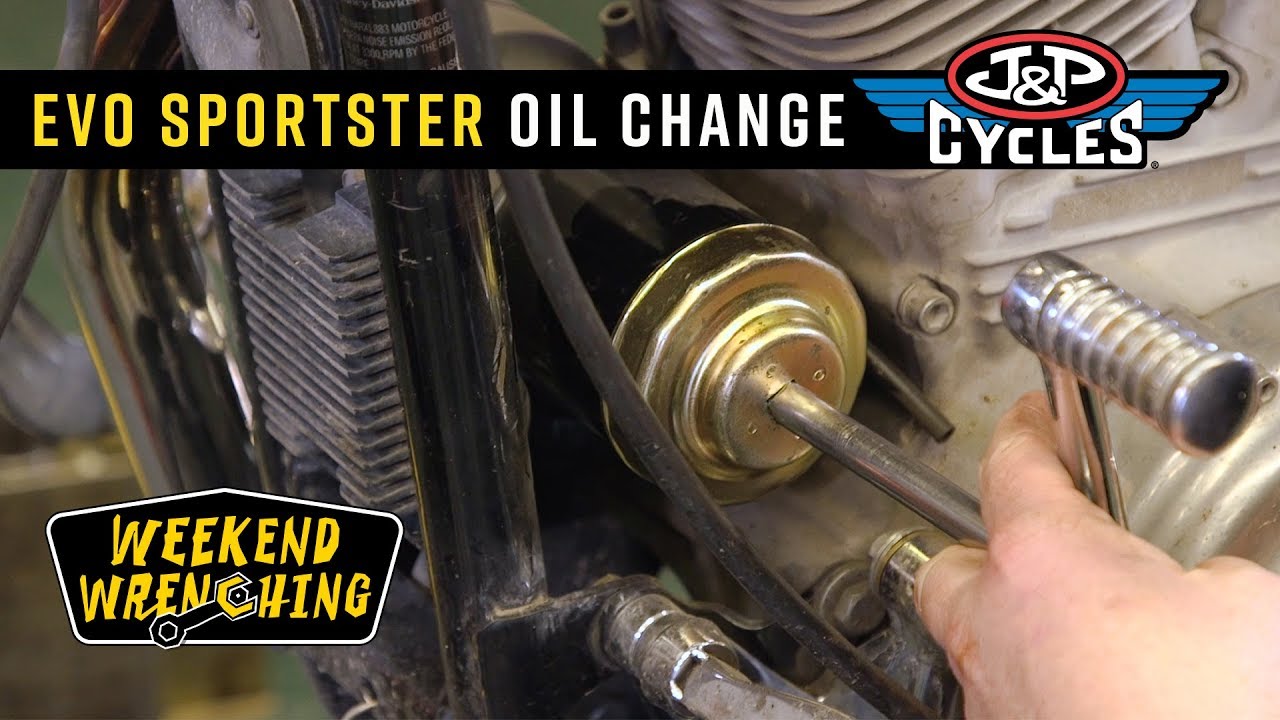 Oil Change Harley Davidson Evo Sportster Youtube
