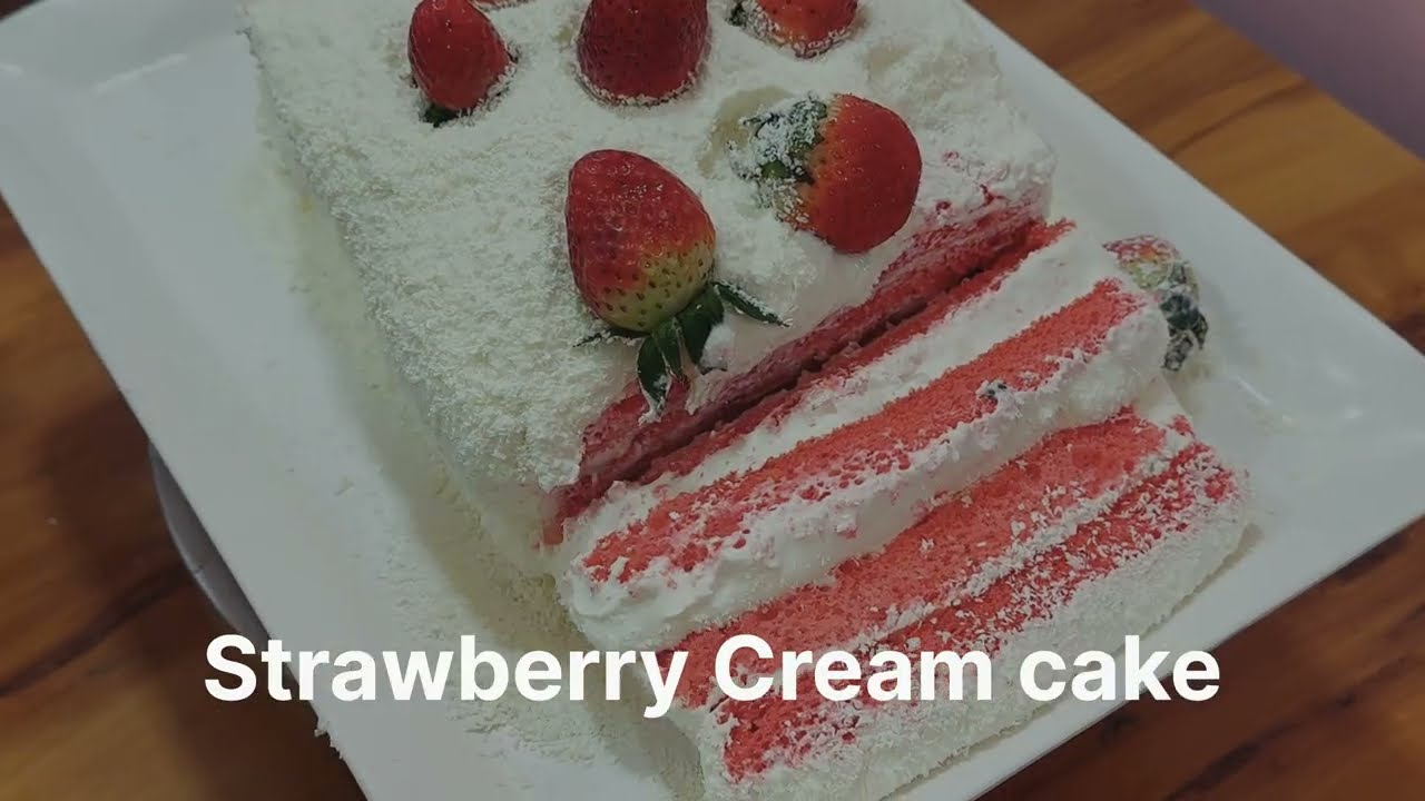 Strawberry cream cake