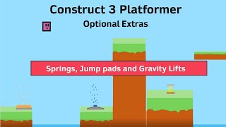 Platformer Optional extras: Springs, Jump pads and Gravity Lifts screenshot 2