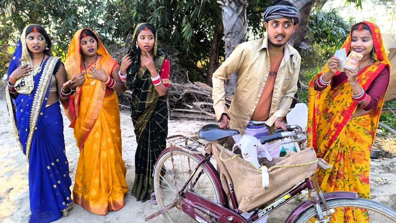 हाफमाइंड औरत देखिये अपने सास को घर से जाते ही चिक को बकरी कैसे बेच देती है! || #kiransinghcomedy 