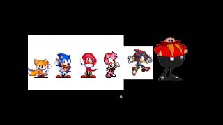 Classic Sonic And Tails Dancing Meme With Knuckles Amy, Shadow And Dr. Robotnik