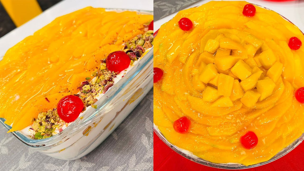 طريقة عمل حلى المانجو البارد | العزومة مع الشيف فاطمة أبو حاتي